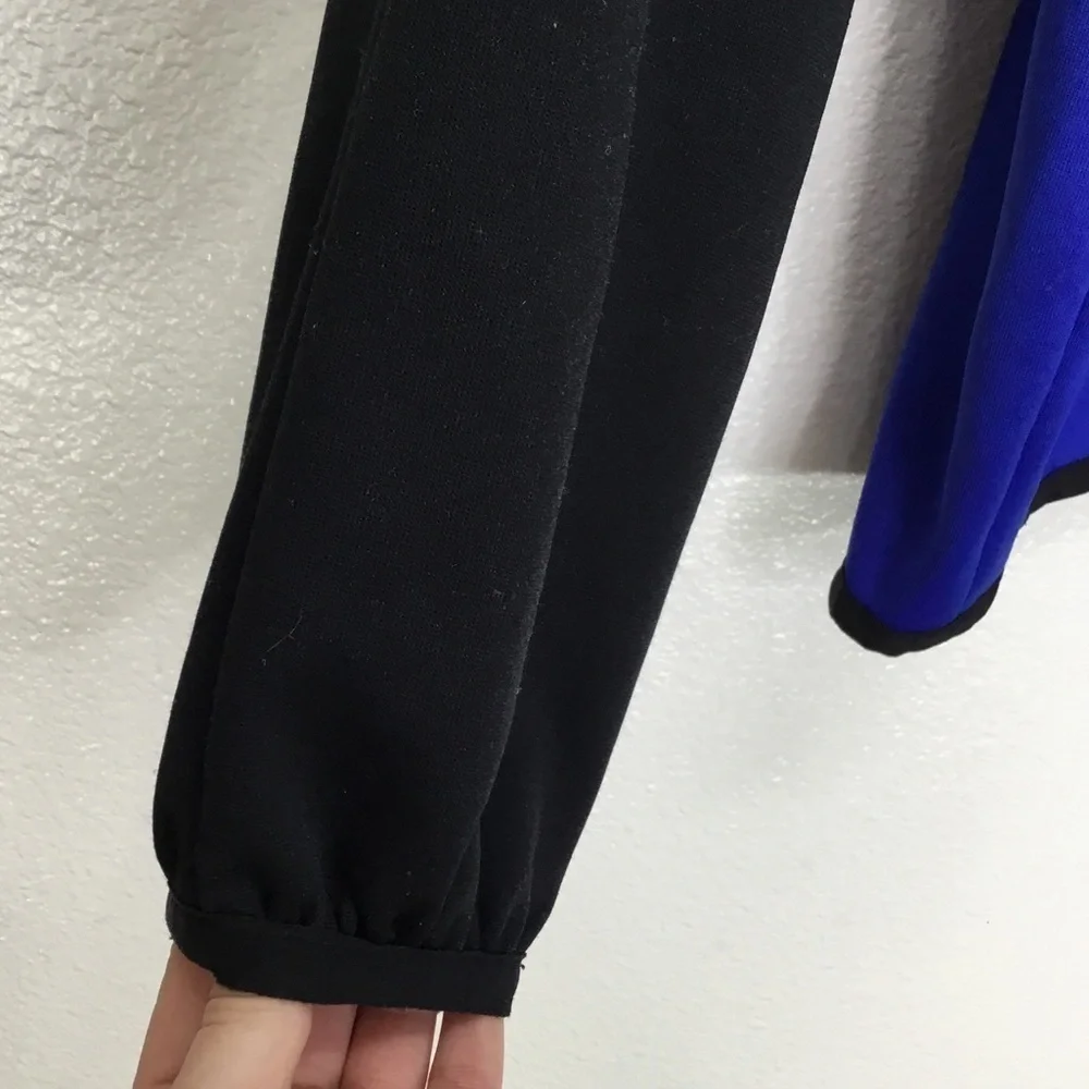 Adidas Bright Blue and Black Quarter Zip Sweatshirt